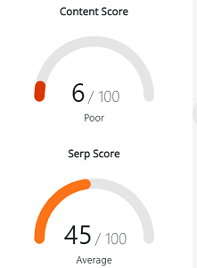 Content Score vs Serp Score difference