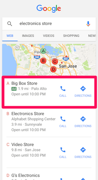 GOOGLE MAP ADS