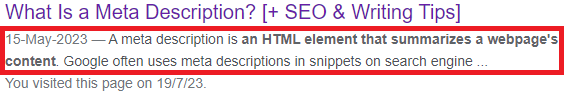 example of meta description