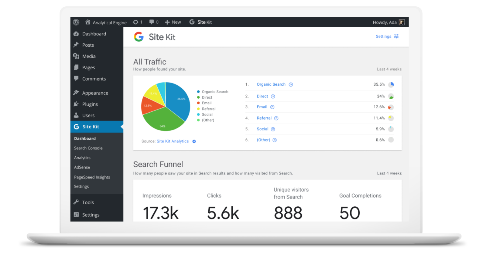 Google Search Console wordpress plugin