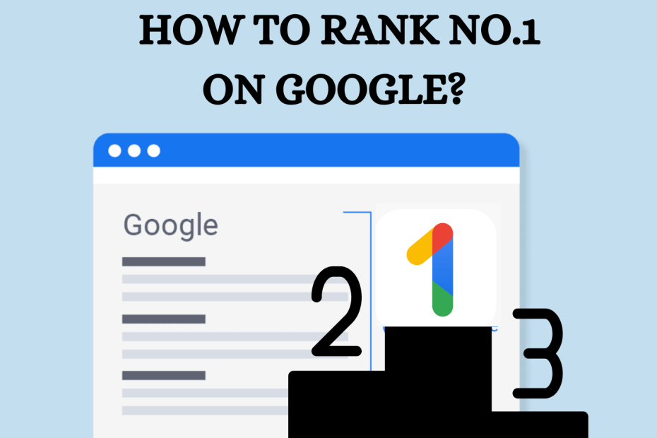 HOW TO RANK NO.1 ON GOOGLE