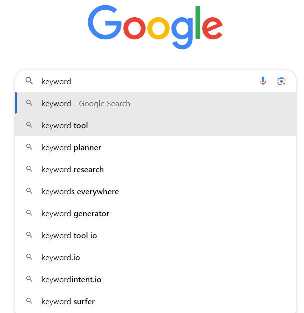 Google auto suggest for longtail keyword research.