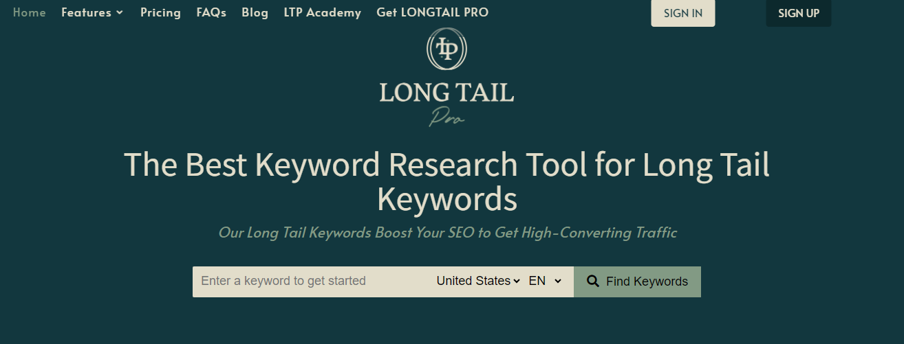 LongTailPro keyword research tool