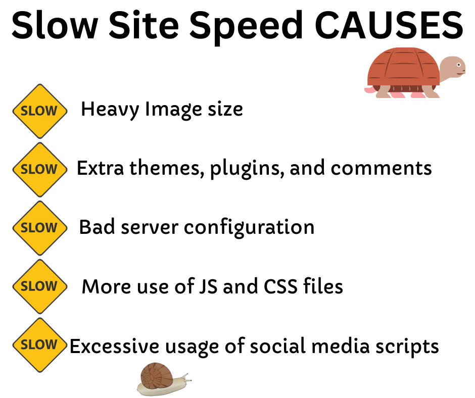 Slow Site Speed CAUSES