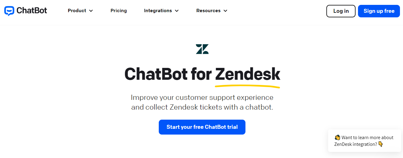 Zendesk AI chatbot platform