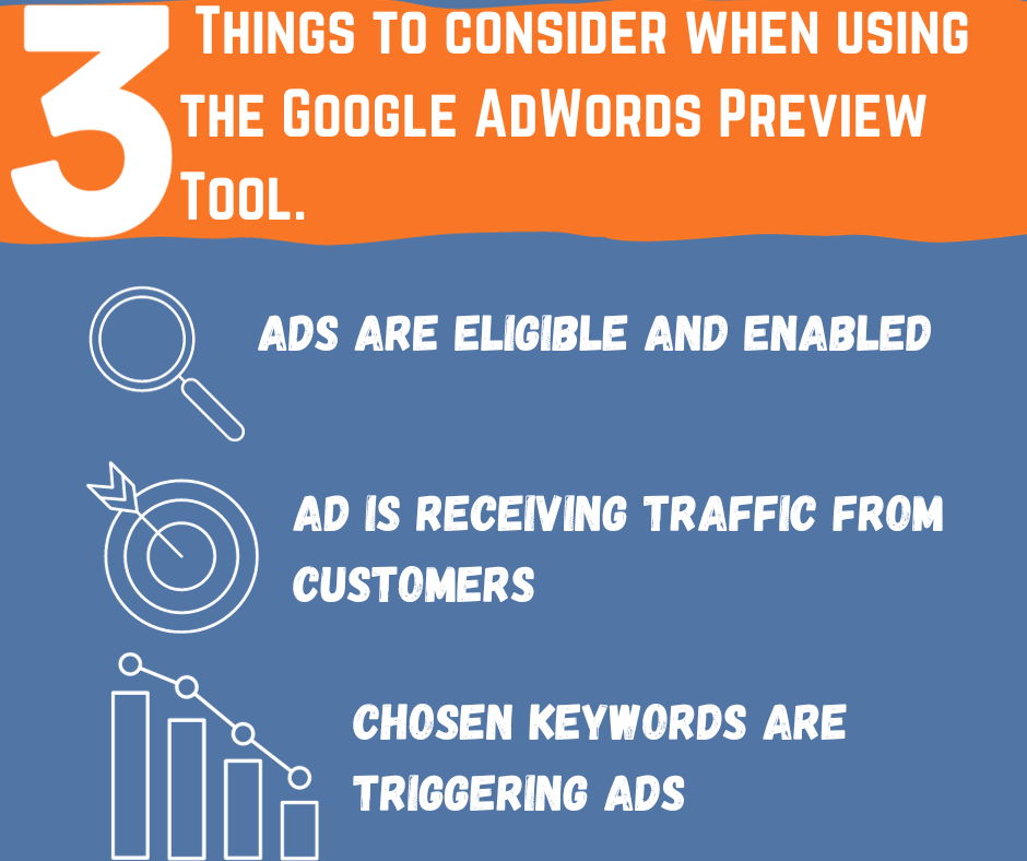 Things to consider when using the Google AdWords Preview Tool.