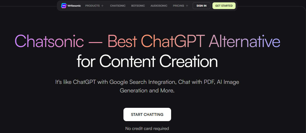 Chatsonic AI alternative of ChatGPT
