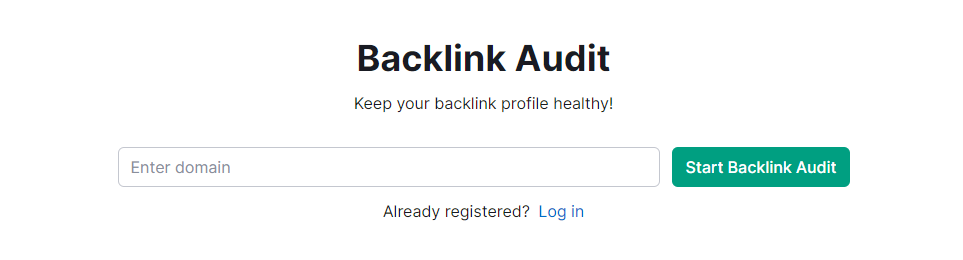 SEMrush backlink audit tool