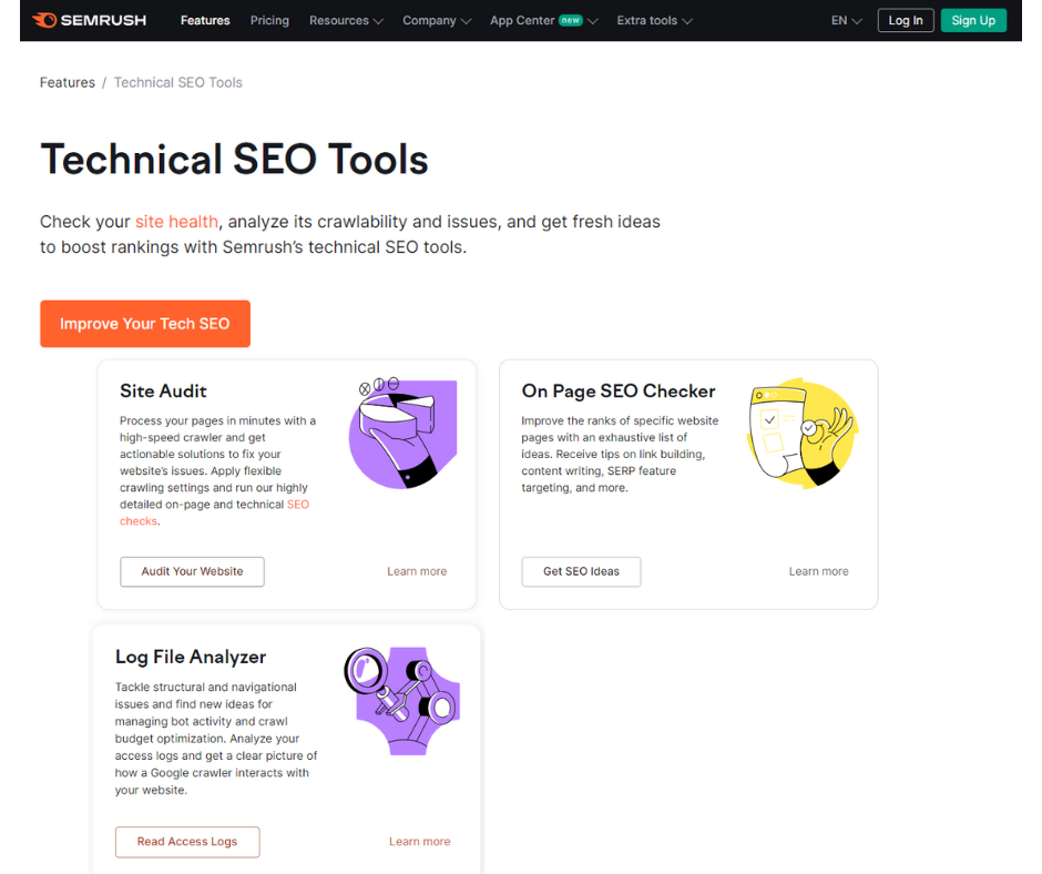 SEMrush on-page SEO tool kit