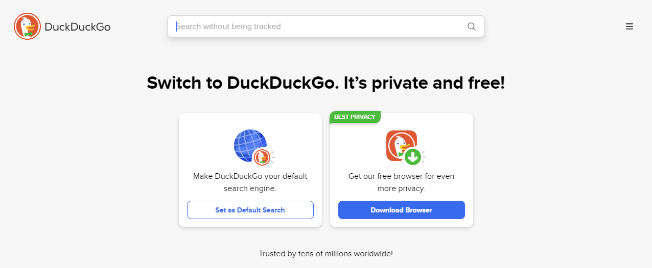 DuckDuckGo alternative of Google