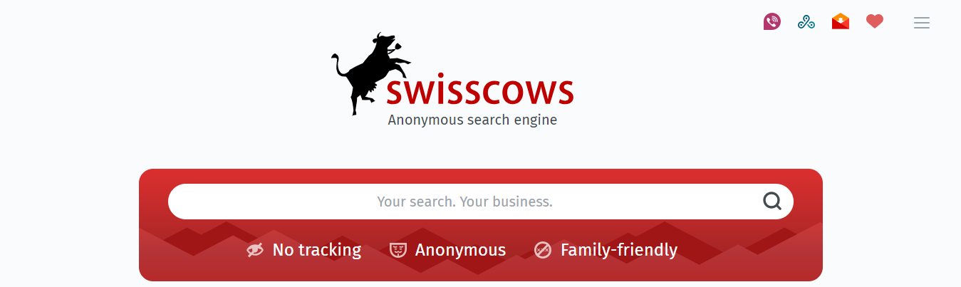 Swisscows alternative search engine of Google