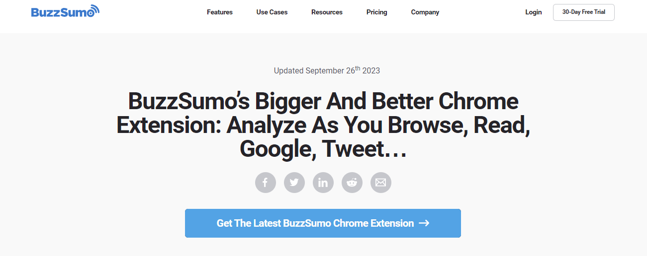 Buzz Sumo chrome extension 2024