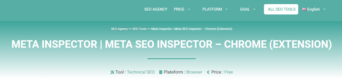 Meta Inspector SEO chrome exyension 2024