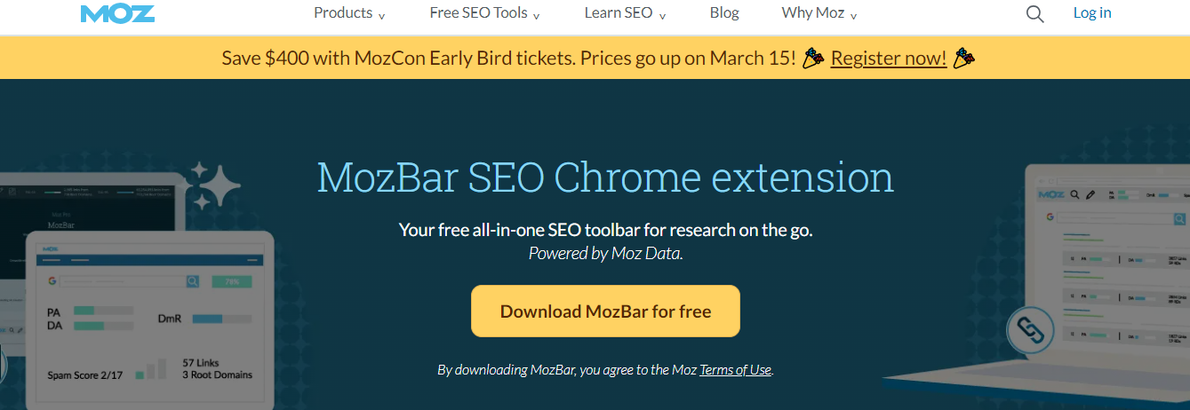 Mozbar chrome extension 2024