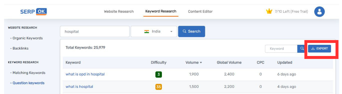 Serpok Keyword research tool (6)